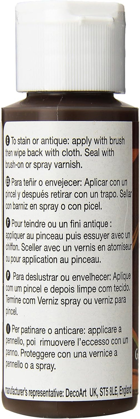 DecoArt Americana Acrylic Gel Stains Paint, 2-Ounce, Walnut...
