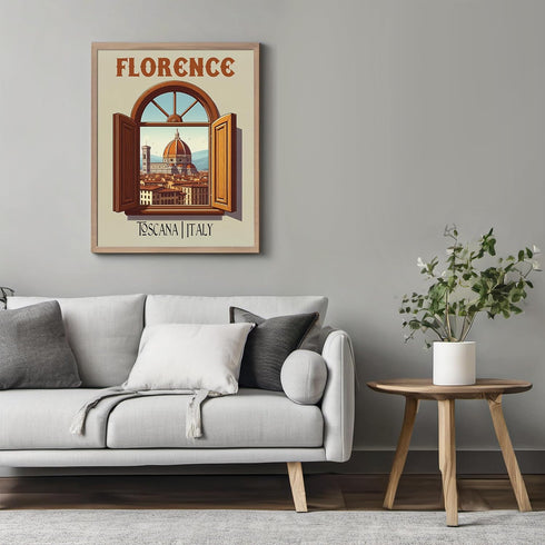 Posterizer 1 pcs-Florence Toscana, Italy Travel Print-Adventure Wall Art-GIft for Men Women Teens-Decor for Home & Office- unframed wall art...
