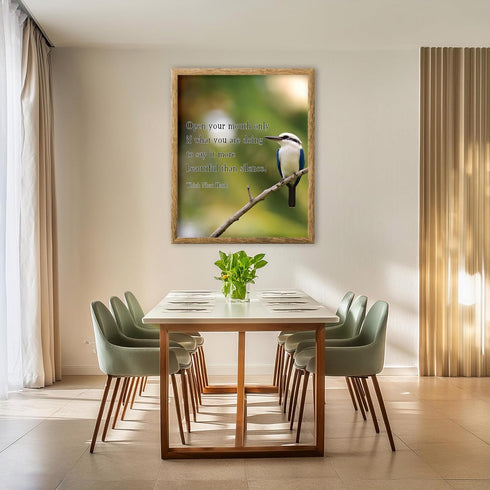 Posterizer 1 pcs-Open Your Mouth Only IF-Thich Nhat Hanh-Philosophy-Spiritual Quotes-Motivational & Inspirational Art-Gift For Buddhism Meditation...