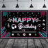 Music Happy Birthday Party Backdrop Musical Social Media Birthday Party Supplies Social Media Photography Background Large Fabric Banner for Teens...