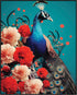 Posterizer 1 pcs-beautiful peacock bird with flowers collage-Art for Animal Lovers-Landscape & Nature Art-Gift For Animal Lovers- UNFRAMED Wall Ar...