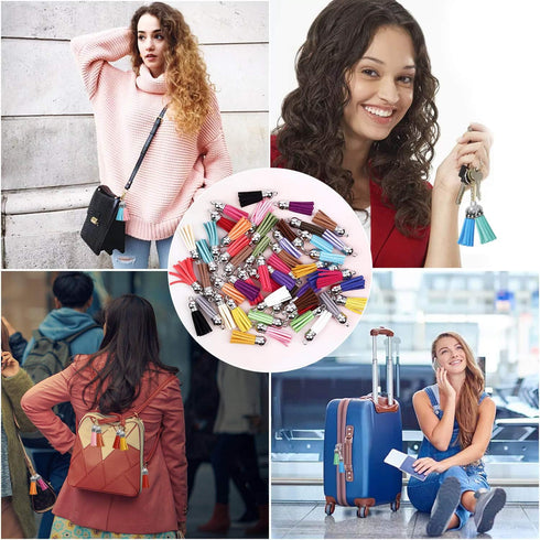 Tassels, Paxcoo 240Pcs Keychain Tassels Bulk for Jewelry Making and Crafts, Keychain Making Charms Supplies for Acrylic Blank Keychains, Bracelets...