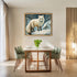 Posterizer 1 pcs-white arctic fox in snowy winter scene-oil painting style 1-Art for Animal Lovers-Landscape & Nature Art-Decor for Home & Office-...