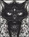 Posterizer 1 pcs- modern gothic themed cute black cat-Gothic Art-Art for Animal Lovers- Living Room Bedroom Decor- unframed wall art...