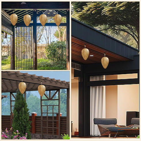 DECYOOL 8 Pack Mini Size Wasp Nest Decoy Hanging Fake Wasp Nest for Wasps Hornets Yellow Jackets...