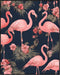 Posterizer 1 pcs-abstract retro design of flowers and flamingo 6-Art for Animal Lovers-GIft for Men Women Teens-Decor for Home & Office- unframed ...