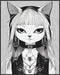 Posterizer 1 pcs- cute girl in fox gothic costume-Gothic Art-Art for Animal Lovers- Living Room Bedroom Decor- unframed wall art...