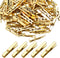 Mini Plastic Clips, 100 Pieces Utility Photo Clips Paper Peg Clothes Line Clips - 3.5 x 0.5 x 0.7cm, Gold...