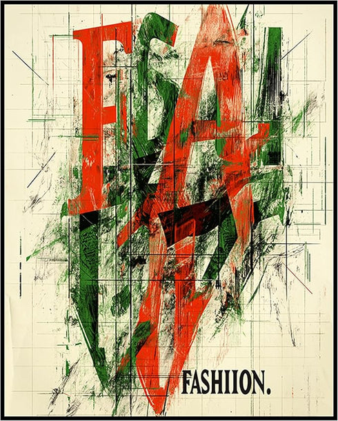 Posterizer 1 pcs-modern typography abstract visuals-Fashion 1-Abstract & Modern Art- Gift for Women, Fashionistas, Designer Fashion Fans- unframed...