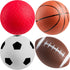 Bedwina Sports Balls for kids & Toddlers - (Pack of 4) 5-inch Sports Balls Set includes Football, Small Soccer Ball, Basketball, and Playground ba...