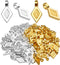 Glue on Bails, 100pcs Metal Small Pendant Bails Glue on Bails Flat Rhombic Pad Bails for Pendants Necklace Earring Jewelry Scrabble Making Craft S...
