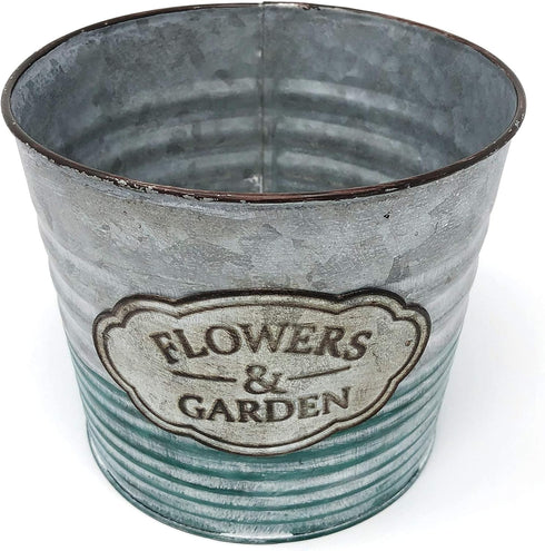 allgala Galvanized Planter Pot Indoor and Outdoor Decoration-6"-HD60074...