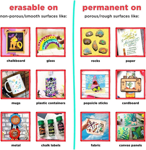 Chalk Markers Fine Tip (10 Pack, 1mm Extra Fine Point) - Neon Liquid Chalk Pens for Blackboards, Chalkboard, Bistro, Car Windows, Dry Erase Boards...