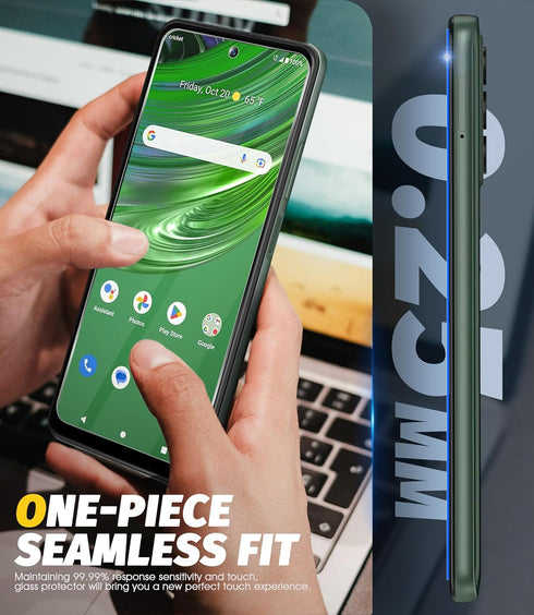 (3 Pack) Orzero Tempered Glass Screen Protector Compatible for Cricket Outlast/AT&T Jetmore, Precise Front Camera Cutouts HD Anti-Scratch Bubble-F...