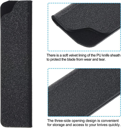 PATIKIL ABS Knife Cover Sleeves for 3.5" Paring Knife, 3 Pack Knives Edge Guard Blade Protector Universal Knife Sheath for Home Kitchen, Black...