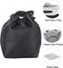 PATIKIL Soft Drawstring Lens Case, Lens Pouch Bag with Cotton Pad 3.94" x 3.94" Thick Fleece Cloth Camera Lens Bag for SLR Lens Water Cups Black...