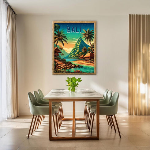 Posterizer 1 pcs-travel poster-Bali-Adventure Wall Art Gift for Men Women Entrepreneur Teens Decor for Home & Office- unframed wall art...