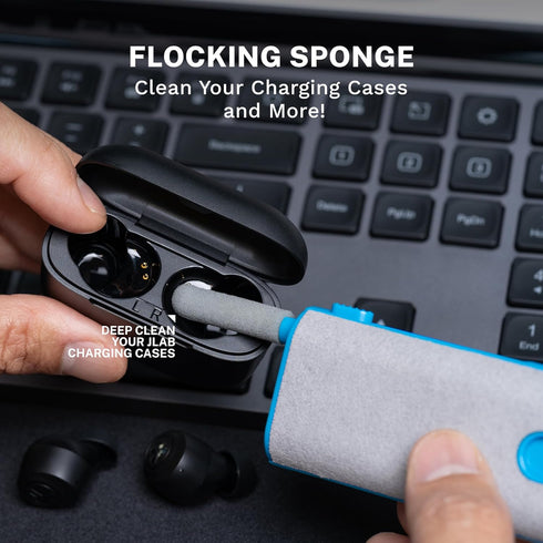 JLab Multipurpose Cleaning Kit for Your Headphones, Earbuds, Keyboard, Mouse/Mice, Microphones, Laptop, Tablet, Cellphone (iPhone or Android), Sma...