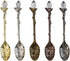 AUEAR, Retro Crystal Antique Alloy Spoon Coffee Tea Spoon Dessert Mini Ice Cream Decorative Spoons Set for Home Office (5 Pack)...