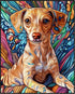 Posterizer 1 pcs-A pop art portrait of a dog-with a vibrant, abstract background -2-Art for Animal Lovers-Collectibles & Fine Art-Decor for Home &...