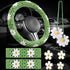 Frienda 8 Pcs Crochet Car Accessories Set Handmade Crochet Steering Wheel Cover 2 Pcs Belt Cover Hanging Cute Plants 4 Pcs Air Vent Clip for Women...