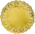 Juvale Round Gold Lace Paper Charger Plates - 12-Inch Gold 60 Pack - Paper Doilies for Cakes & Desserts - Disposable Table Placemats for Party Dec...