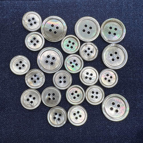 11 Pieces Natural Smoke Mother of Pearl Buttons Set 20mm 15mm Genuine Grey MOP Buttons for Men Blazer and Suit DIY Sewing Craft (Grey)...