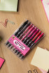 Pilot, G2 Premium Gel Roller Pens, 8 Pack Pouch, Fine Point 0.7 mm, Assorted Pink, Positivity Pack...