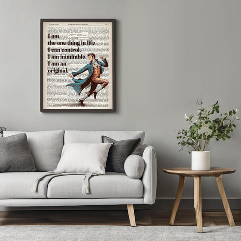 Posterizer 1 pcs-Hamilton musical quotes-I am inimitable-Quotes and Poems-Motivational & Inspirational Art-Gift for Music Fans-Gift for Art Lovers...