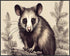 Posterizer 1 pcs- A possum standing on a tree print-Art for Animal Lovers- Gift for Men Women Entrepreneur Teens-Living Room Bedroom Decor- unfram...