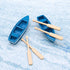 AUEAR, Set of 2 Lovely Rowboat Mini Blue Wood Boat Little Resin Boat for Fairy Garden Home Decoration...