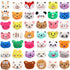 Sumind 42 Pcs Mini Plush Animals Toys Set, Cute Small Stuffed Animal Plush Keychain Decorations for Easter Themed Party Favors, Carnival Prizes, C...