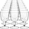 DecorRack 24 Wine Glasses, 6 Oz -BPA Free- Plastic Party Wine Cups, Perfect for Outdoor Parties, Weddings, Picnics, Stackable, Reusable, Disposabl...