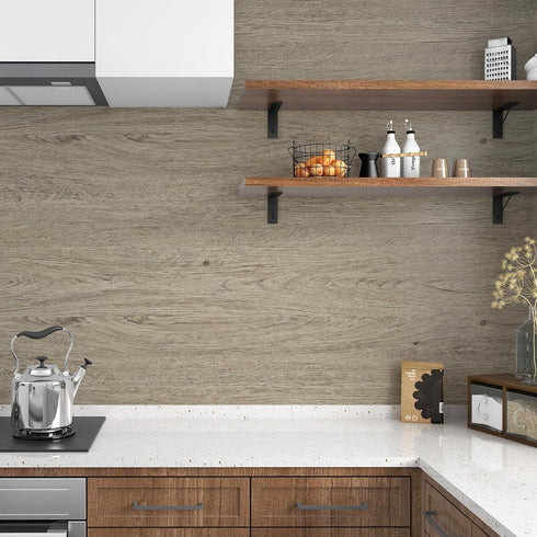 WESTICK Light Wood Grain Contact Paper Peel and Stick Countertops Waterproof Wood Look Wallpaper Stick and Peel Wooden Contact Paper for Cabinets ...