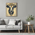 Posterizer 1 pcs-cute cow wearing a flower head piece-Art for Animal Lovers-GIft for Men Women Teens-Decor for Home & Office- unframed wall art...