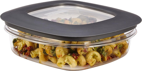 Rubbermaid Premier Easy Find Lids 3-Cup Meal Prep and Food Storage Container, Grey |BPA-Free & Stain Resistant...