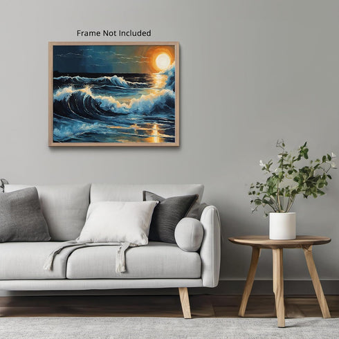 Posterizer 1 pcs- beach and the sea-abstract art 11-Landscape & Nature Art-Floral Botanical Art- Decor for Home & Office- unframed wall art...