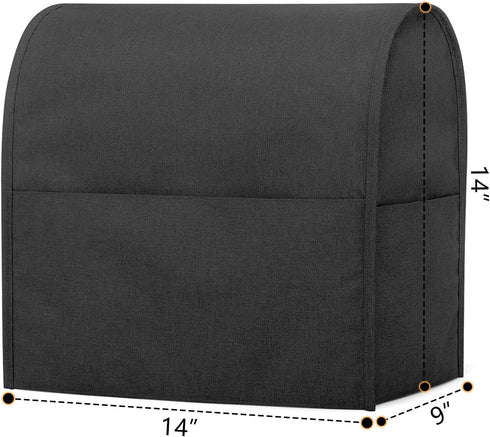 Luxja Dust Cover Compatible with 4.5-Quart and 5-Quart Stand Mixer, Cloth Cover with Pockets for Stand Mixer and Extra Accessories, Black...