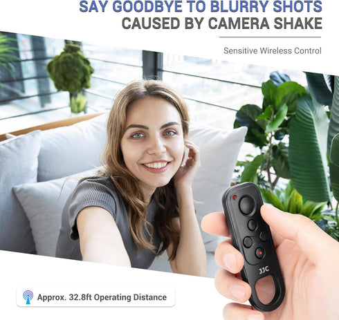 JJC Bluetooth Wireless Remote Control for Fujifilm Fuji X100VI X-T5 X-T4 X-T3 X-T50 X-T30 II X-T30 X-S20 X-S10 X-H2S X-H2 Camera, Camera Zoom Remo...