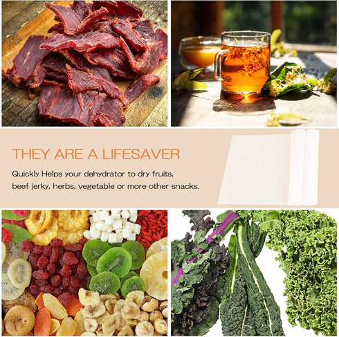 (9 Pack) Silicone Dehydrator Sheets, Dostk Premium Non Stick Dehydrator Mats for Fruit Dryer Mesh, Dehydrator Tray Liner Reusable (14 x 14 inch)...