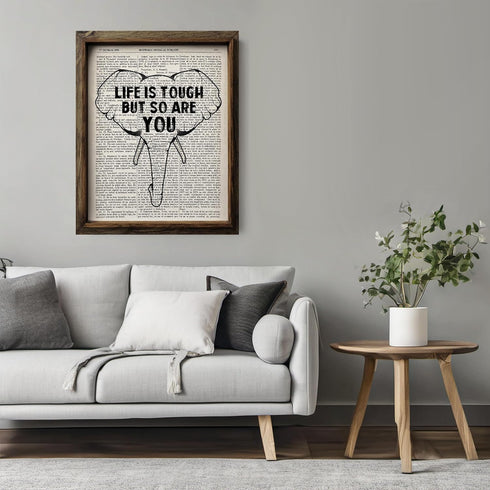 Posterizer 1 pcs-life is tough but so are you-encouraging-Quotes and Poems-Motivational & Inspirational Art-Decor for Home & Office- UNFRAMED Wall...