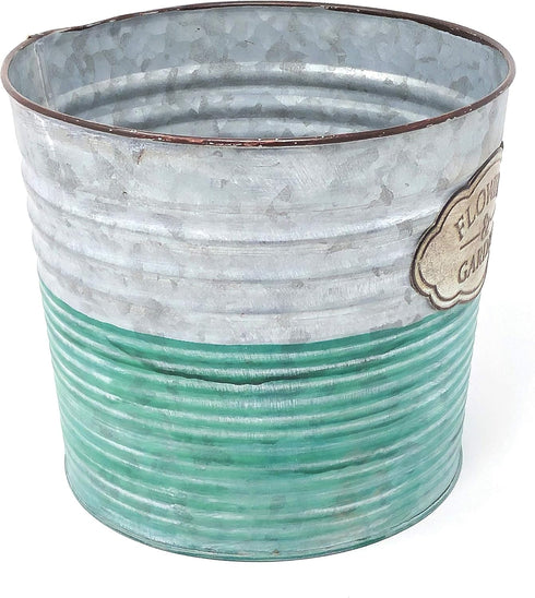 allgala Galvanized Planter Pot Indoor and Outdoor Decoration-8"-HD60072...