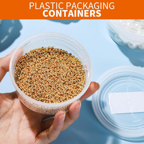 LEOBRO Packaging Containers of Plastic, 14 Pack Clear Plastic Storage Boxes, Good Sealability Storage Containers for DIY Art Craft, Jewelry, Bead ...