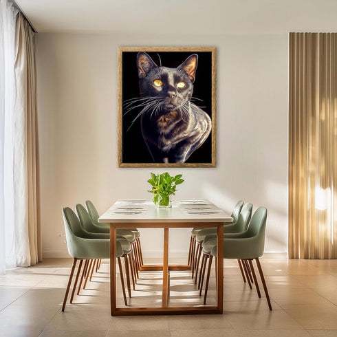 Posterizer 1 pcs-beautiful cat-kitty in the house art 2-Art for Animal Lovers Gift for Men Women Entrepreneur Teens Decor for Home & Office- unf...