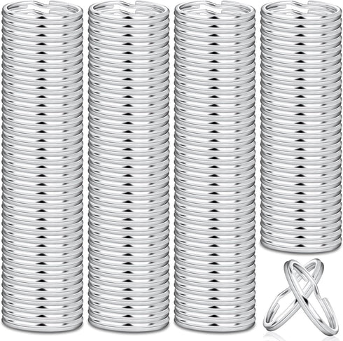 Paxcoo 100 Pack Keyrings, Split Key Rings Bulk for Keychain and Crafts (1 Inch)...