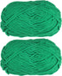2Skeins Chenille Yarn Blanket Yarn 2x100g/7.1oz #6 Super Bulky Polyester Soft Knitting for Crochet Weaving Bag Scarf Hat, Green......