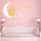 Fairy Wall Decal, I Love You to The Moon and Back, Fairy Wall Sticker for Girl, Kids Bedroom Wall Decals, Nursery Decor A19 (White Gold)...