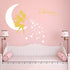 Fairy Wall Decal, I Love You to The Moon and Back, Fairy Wall Sticker for Girl, Kids Bedroom Wall Decals, Nursery Decor A19 (White Gold)...
