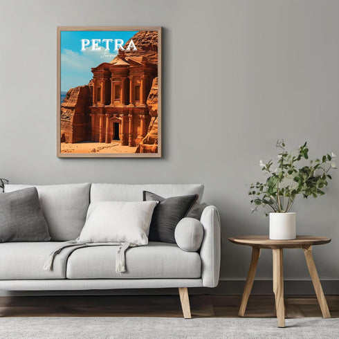 Posterizer 1 pcs-Petra Jordan Travel Poster-Adventure Wall Art-GIft for Men Women Teens-Decor for Home & Office- unframed wall art...