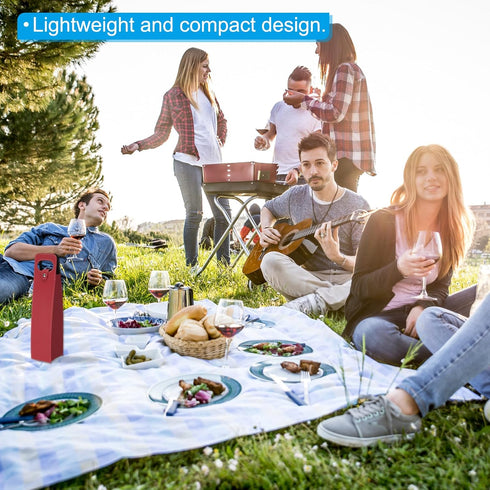 PATIKIL Wine Gift Bag, 2 Pack Wine Bag Reusable Leather Wine Tote Carrier for Wine Bottles Portable Champagne Gift Bags for Picnic Party Wedding, ...